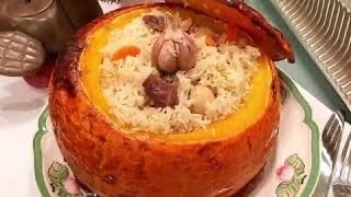 Плов в тыкве 👌🏻|Самый ароматный,вкусный плов| Тыква - Королева осени!🎃