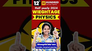 12th Physics Half Yearly Weightage plan 💯#12physics #centumhacks