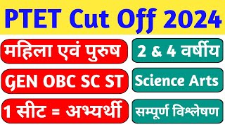 ptet cut off 2024 || ptet cut off category wise || ptet 2024