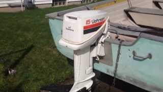 1979 Johnson 15hp outboard first run