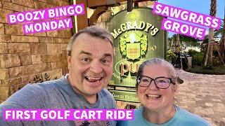 The Villages Lifestyle (Golf Cart Ride & Boozy Bingo 🍻 McGrady's Pub Sawgrass Grove)