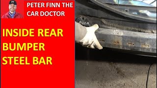 How to replace Inside rear Bumper steel Bar Toyota Corolla. Years 2000 to 2020