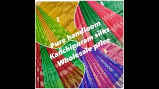 Purè handloom double warp Kanchipuram silk sarees only available in wholesale prices # book ur Oder