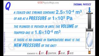 Boyle's Law Calculation Example - Pressure & Volume Physics