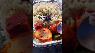 Lunch Box peas pulav with paneer tikka