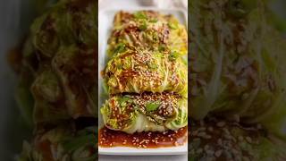 🥬 Vegan Cabbage Rolls with Tofu Cashew Stuffing | Easy & Delicious Plant-Based Recipe #shorts #vegan