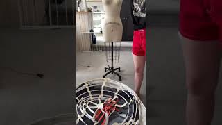 Packing a historical hoop skirt