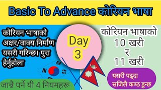 Day: 3 कोरियन भाषाको अक्षर/शब्द निर्माण यसरी गरिन्छ। जान्नै पर्ने 4 नियमहरू; #dnofficial #korean