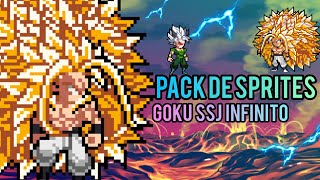 PACK DE SPRITES  DE GOKU SSJ INFINITO (SPRITES HD) DRAGON BALL  AF