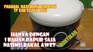 CARA MENGATASI NASI CEPAT BASI Di RICECOOKER//CARA MENGATASI NASI CEPAT BAU DI RICECOOKER//