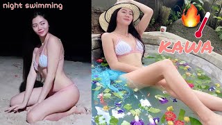 VLOG: kawa hot bath + night swimming | Lizzy Abujan