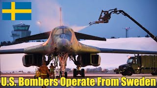 Rare USAF B-1b Strategic Bomber Operations In Sweden!