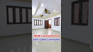 📞 Contact : 8341144258 3BHK Furnished Flat for sale in Hyderabad || Semi Gated Community