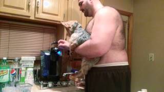 Yorkie scared of Keurig coffee pot