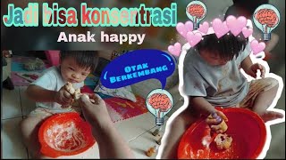 Cara mudah membuat Playdough - sekaligus melatih motorik halus anak