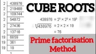 cube roots by prime factorsiation