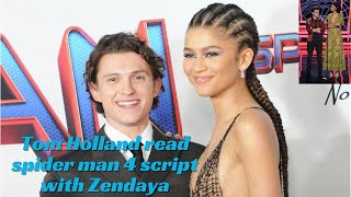 Tom Holland says he read Spider-Man 4 script with Zendaya #tomholland #spiderman4 #script #news