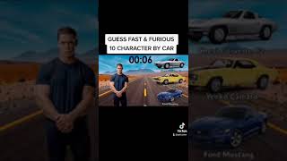 GUESS FAST & FURIOUS 10 CHARACTER BY CAR | CAR LOGO QUIZ #shorts