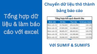 Lập báo cáo với SUMIF và SUMIFS