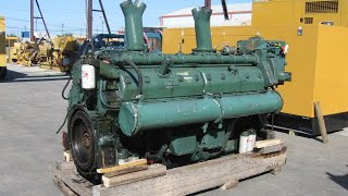 Old DETROIT DIESEL ENGINES Cold Starting Up and Loud Sound