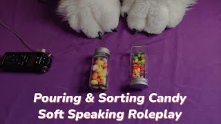 [Furry ASMR] Colored Candy Pouring & Counting | Soft Spoken Roleplay