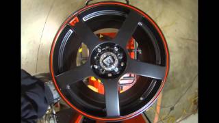 Motegi Wheels MR116 Black with Red Stripe