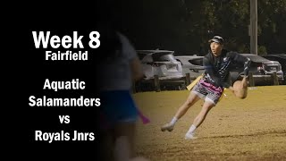 Aquatic Salamanders vs Royals Jnrs - Fairfield Wednesday Oztag - Week 7