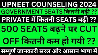 Seats बढ़ने के बाद Cut Off कितनी होगी कम ?? || UPNEET Counseling 2024 || Caring Doctor