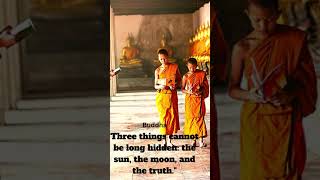 Three things cannot be long hidden: the sun, the moon, and the truth.#buddhaquotes #shorts