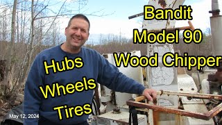 Bandit Model 90 Wood Chipper Grease Hub Bearings and New wheels