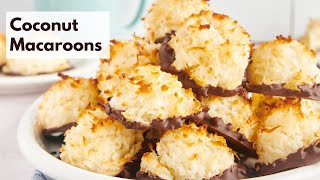 Chocolate-Dipped Coconut Macaroons