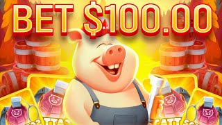 I got a CRAZY WIN on PIGGY CLUSTER & did MASSIVE SPINS!! MY LUCK IS INSANE! (Bonus Buys)