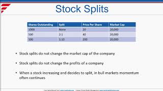 Quick Take 1 - Stock Splits and Market Capitalization