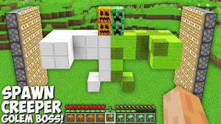 How to SPAWM CREEPER + GOLEM MUTANT in My Minecraft Village ??? Secret New Golem Build !!!