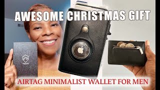 APPLE AIRTAG WALLET FOR MEN | YESIIW UNBOX  AND REVIEW - HOLIDAY GIFT IDEA FOR MEN | MOOREGIRL