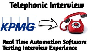 KPMG Automation Testing Interview Experience | Real Time Interview Questions and Answers