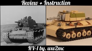 Review + Instruction KV-1 from lego in 1/45 scale (in minifig scale) / lego tank ww2 tutorial