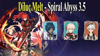 [Genshin Impact] | Diluc Melt - Spiral Abyss 3.5 | First Half - Floor 12