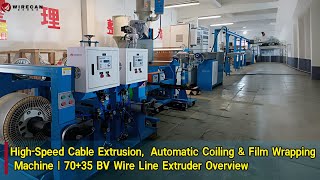 #CableManufacturing  Automatic Coiling and Film Wrapping Machine  | 70+35 BV Line Extruder Overview