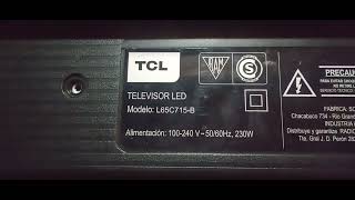 Tcl 65 sin brillo pantalla negra