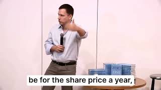 Peter Thiel on the importance of pitching your startup as a “discount to the future”