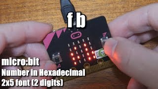 Hexadecimal number font (2x5) micro:bit Extension