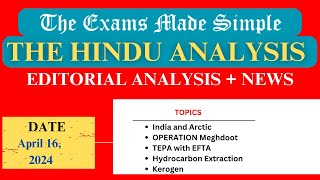 16 April 2024 The Hindu Newspaper Analysis