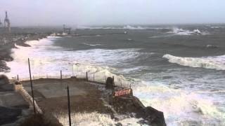 Sète : tempête vue du théâtre de la mer