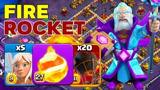 Unstoppable Power: TH16 Warden Walk Fireball & Rocket Balloons Legend League Attacks!