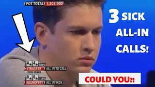 3 sick ALL-IN poker calls!!