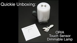 Quickie Unboxing: ORIA Touch Sensor Dimmable Lamp