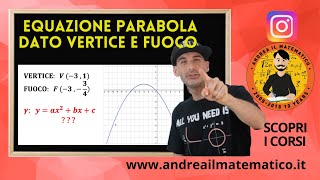 PARABOLA DATO VERTICE E FUOCO - ESERCIZI DI  GEOMETRIA CARTESIANA