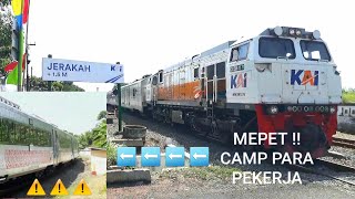 Kecepatan Dibatasi !! | KA Argo Bromo Anggrek Berjalan Pelan Melewati Tenda Satker