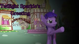 Twilight Sparkle's Greeting | 3D Blender Animation | Civilization 6 Remake